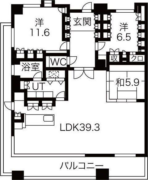 プラウドタワー支倉(3LDK/17階)の間取り写真