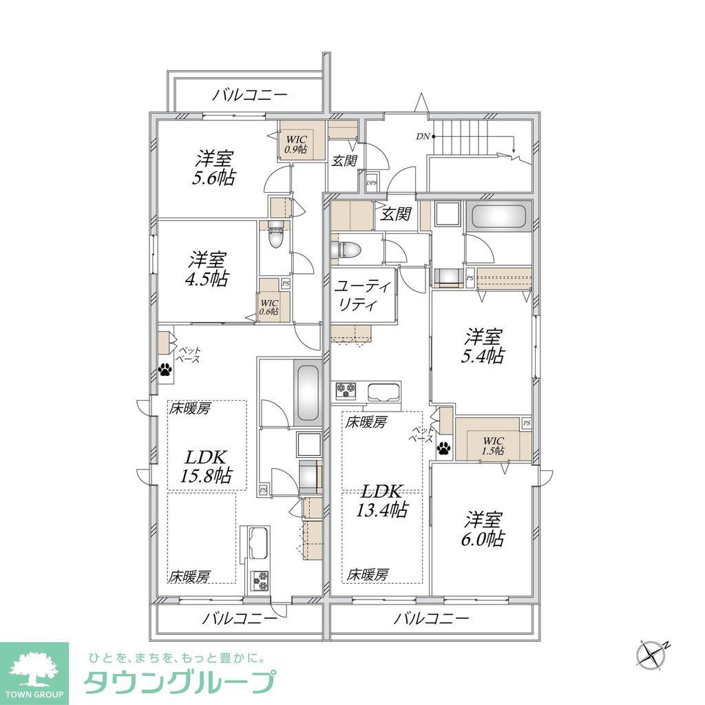 MAISON VERTU(2LDK/3階)の間取り写真