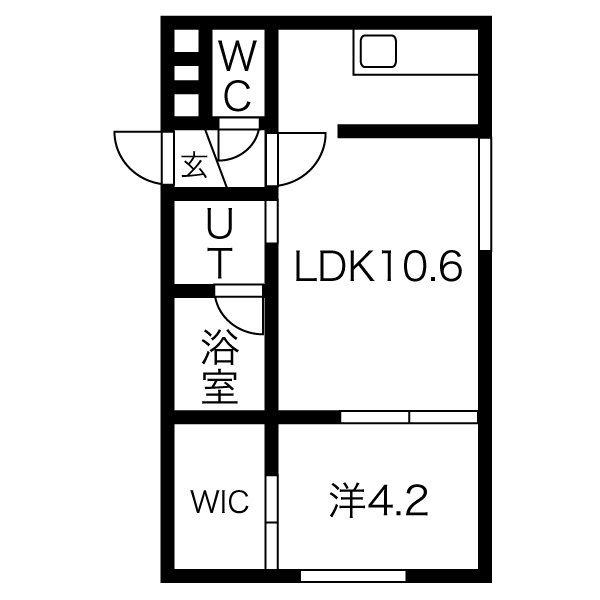 GALLEY-LA SOUEN(1LDK/3階)の間取り写真