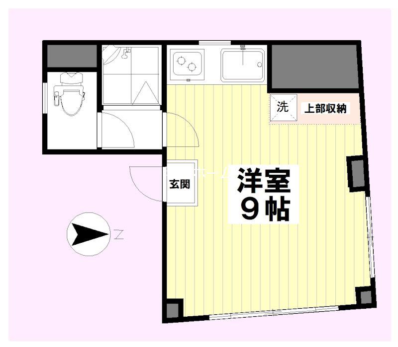KSビル西糀谷(ワンルーム/2階)の間取り写真