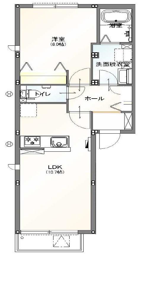 サフィール天王台(1LDK/3階)の間取り写真