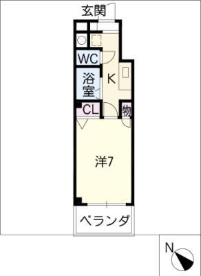 グランデ三州(1K/10階)の間取り写真
