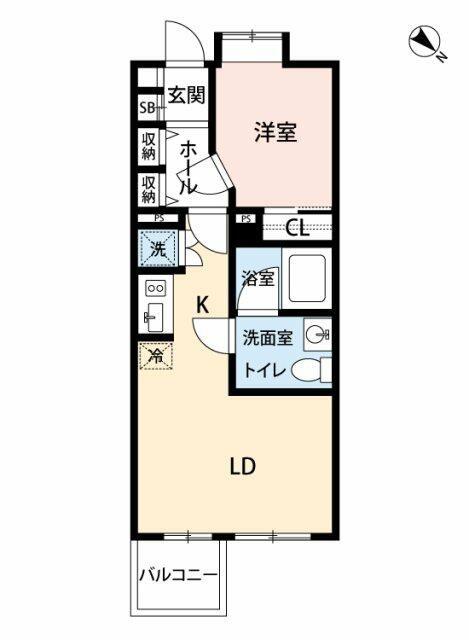 マイナビSTAYプレステージ赤坂檜町公園(1LDK/2階)の間取り写真