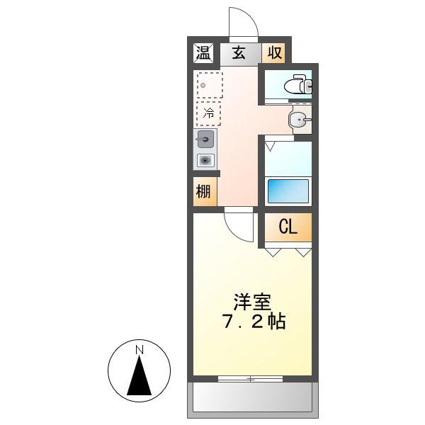 A・CITY港陽(1K/4階)の間取り写真