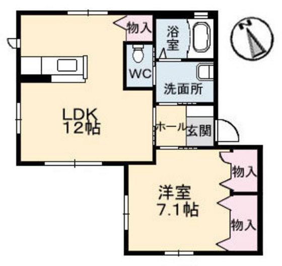 クレールメゾン(1LDK/1階)の間取り写真