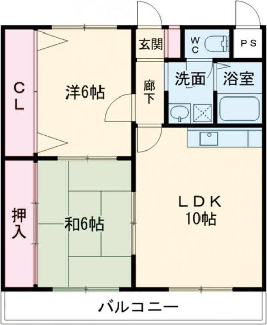 メイフェアN(2LDK/2階)の間取り写真