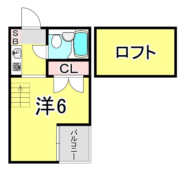 キューブ神戸塚本通(ワンルーム/5階)の間取り写真