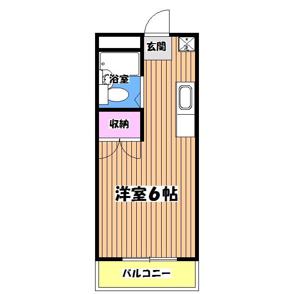 アーバイン(1K/1階)の間取り写真