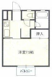 ハイツブリッジ(1K/2階)の間取り写真