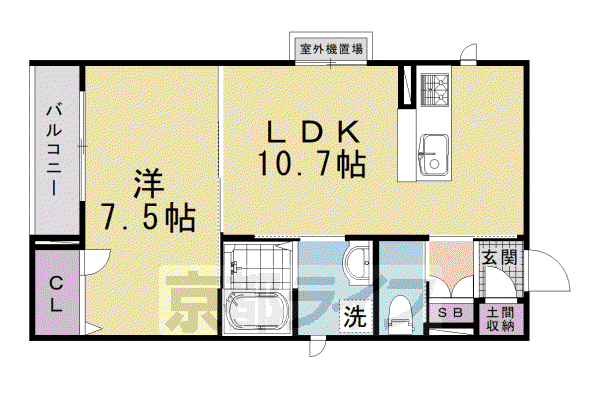 シャーメゾンソレイユ(1LDK/2階)の間取り写真