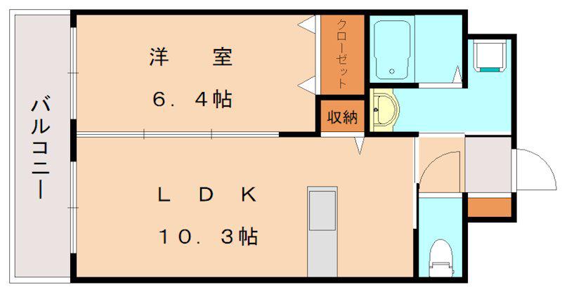 ジュピター(1LDK/11階)の間取り写真