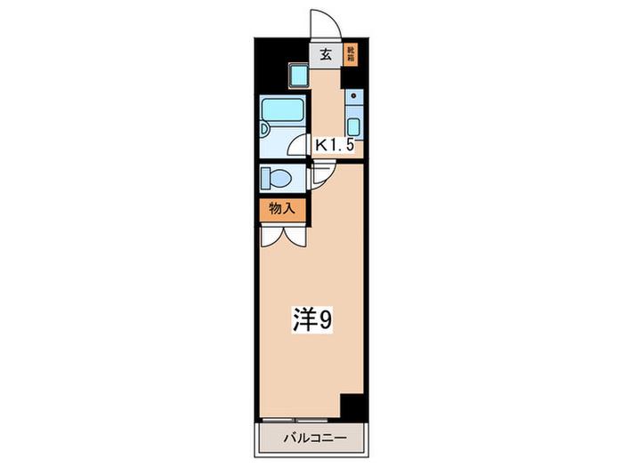 シンフォニア町田I(1K/1階)の間取り写真