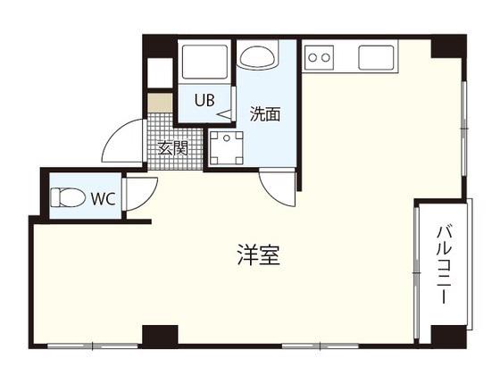 NICHIWA BLDG(ワンルーム/4階)の間取り写真