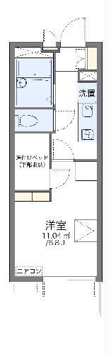レオパレス神無月(1K/2階)の間取り写真