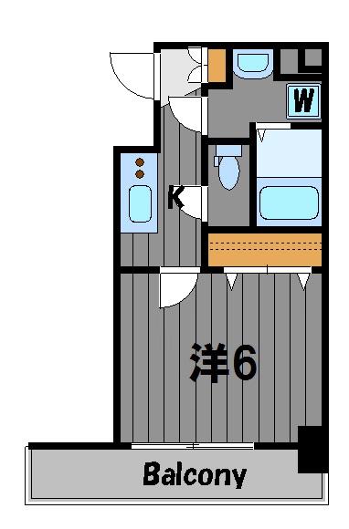 グリフィン横浜・ルミエール(1K/5階)の間取り写真