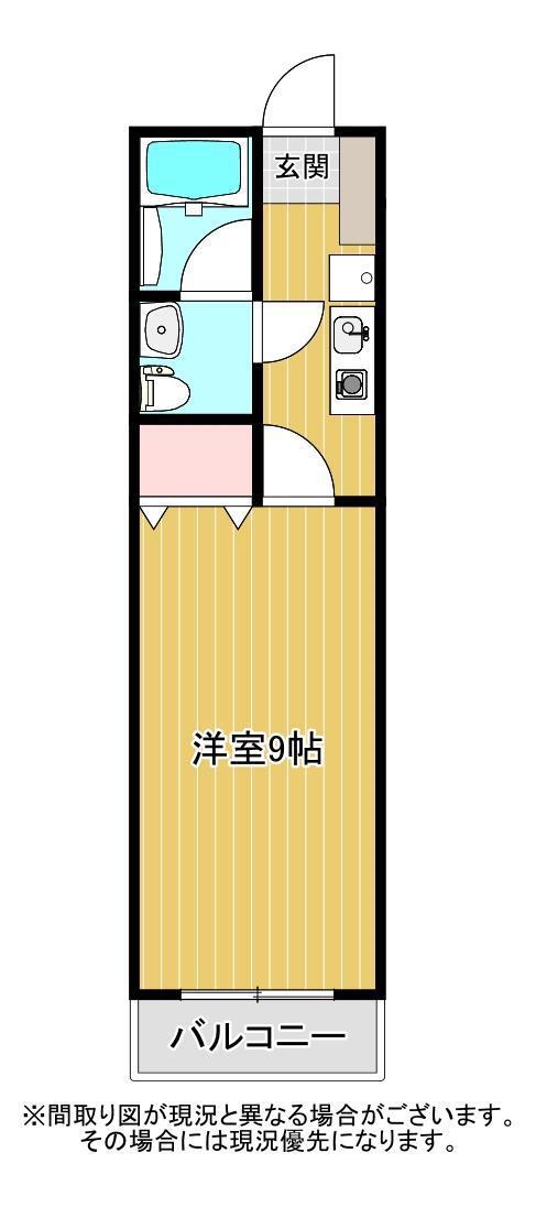 NEXTビル(1K/8階)の間取り写真