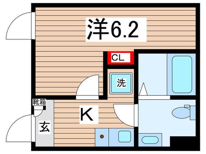 ドメイン押上(1K/3階)の間取り写真