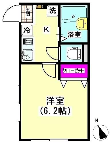 ファベルジュ遠山(1K/1階)の間取り写真