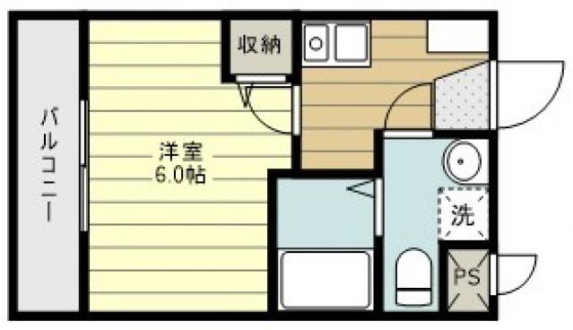 JC STREET鶴瀬 101(1K/1階)の間取り写真