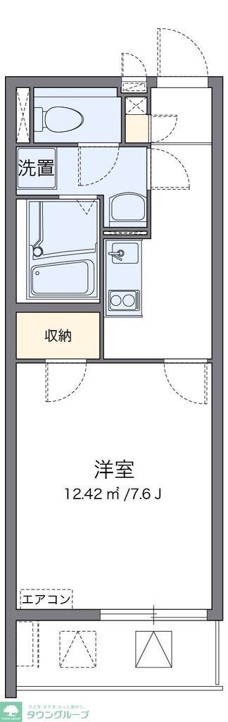 クレイノITUKI(1K/2階)の間取り写真