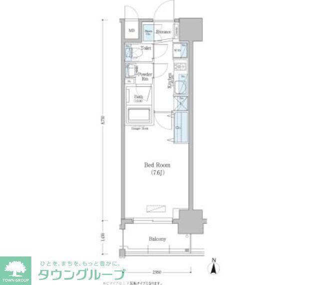 アーバネックス深川住吉(1K/2階)の間取り写真