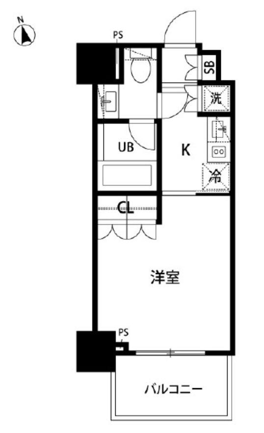CENTRAL GINNZA(1K/11階)の間取り写真