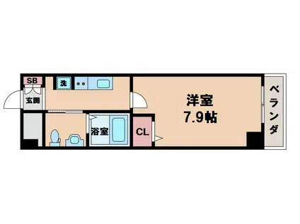 YOSHITOMI SANNOU(1K/3階)の間取り写真