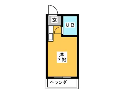 レディースハウス東和(ワンルーム/2階)の間取り写真