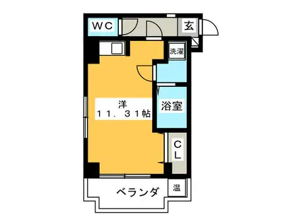 MKBLDG(ワンルーム/4階)の間取り写真