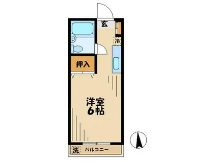 メゾンファミール(ワンルーム/3階)の間取り写真