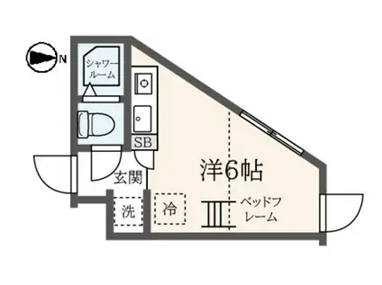 久我山アパートメントE(ワンルーム/3階)の間取り写真