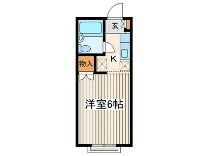 モンシャトー冨沢(1K/2階)の間取り写真