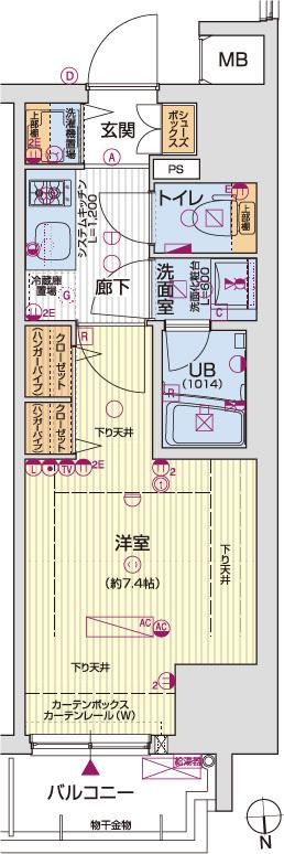 レオンコンフォート北浜(1K/10階)の間取り写真