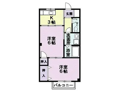 Y´S HOUSE(2K/1階)の間取り写真