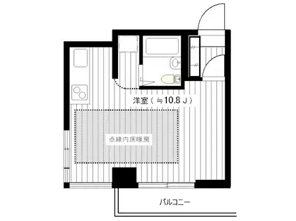 築地永谷タウンプラザ(ワンルーム/4階)の間取り写真