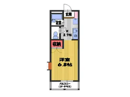 メゾン南浦和Bステージ(1K/2階)の間取り写真
