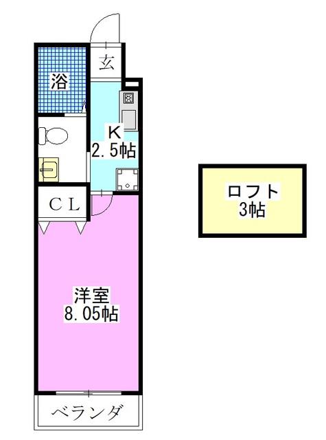 クレオ舞浜III(1K/5階)の間取り写真