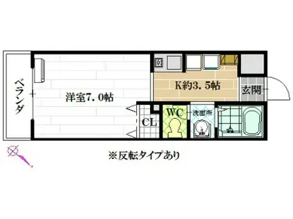 ドムスOGAWA(1K/2階)の間取り写真