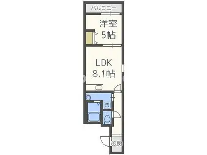 フジパレス新喜多II番館(1LDK/2階)の間取り写真