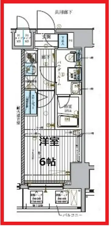 メインステージ北千住IV 4階階 間取り