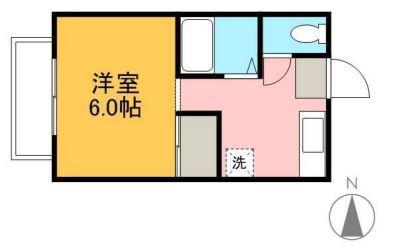 ブルーベル(1K/1階)の間取り写真