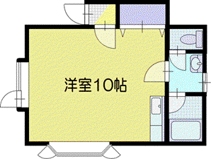 ホワイトコートカヤⅢB(ワンルーム/2階)の間取り写真