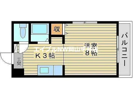 めぞんリベルテI(1K/3階)の間取り写真