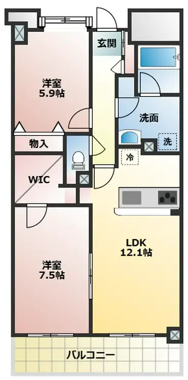 ブライトンコート 2階階 間取り