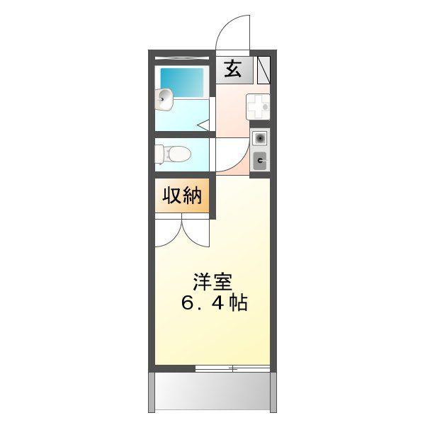 オアシス御油(ワンルーム/1階)の間取り写真