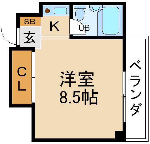 マンションイムラ(ワンルーム/3階)の間取り写真