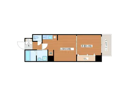 CIFI大阪天満(1LDK/3階)の間取り写真