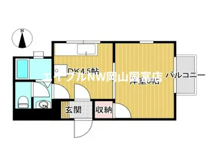 EXCEED(1DK/3階)の間取り写真