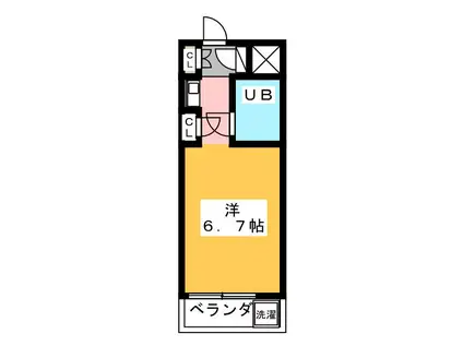 エトワール天神町(ワンルーム/1階)の間取り写真