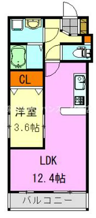 シンシア三番館 1階階 間取り